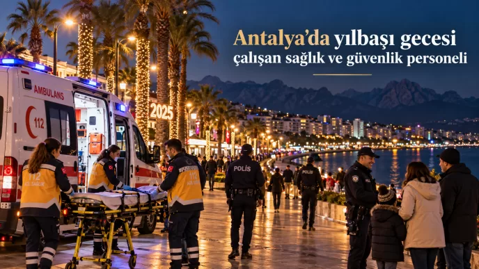 antalya yılbaşı gecesi çalışan sağlık ve güvenlik personeli